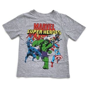 Marvel (NEW) Little Boys Short Sleeve T-Shirt, Grey Size 5T